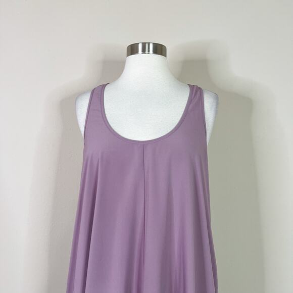 Athleta | Persidio Mauve Flowy Asymmetric High Low Racerback Pocket Midi Dress M - Picture 3 of 11